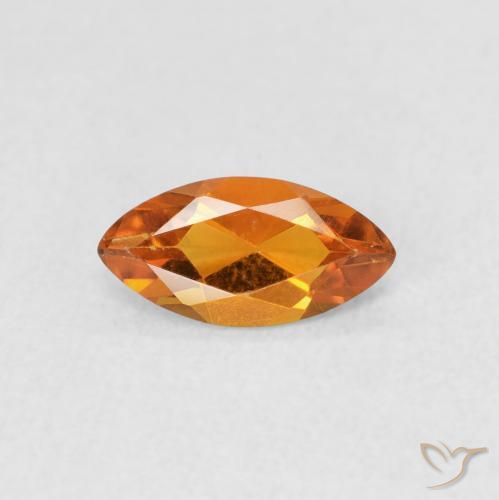 0.48ct 자연스러운 미디엄 오렌지 황수정, 보석, VVS-VS