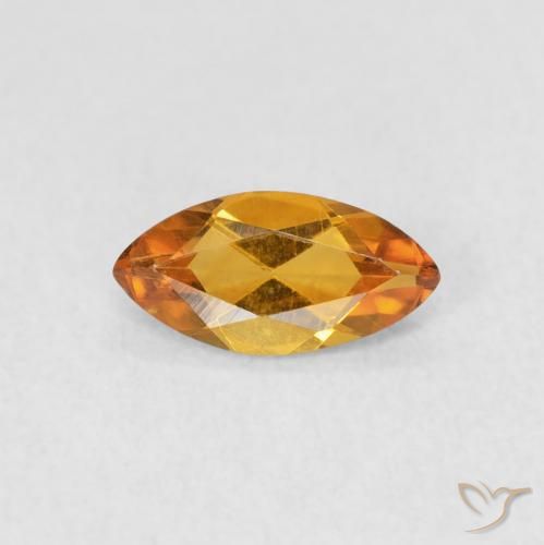 0.46ct 자연스러운 미디엄 오렌지 황수정, 보석, VVS-VS