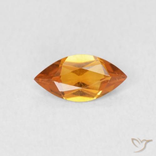 0.47ct 자연스러운 미디엄 오렌지 황수정, 보석, VVS