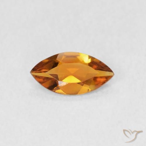 0.46ct 자연스러운 다크 오렌지-골드 황수정, 보석, VVS