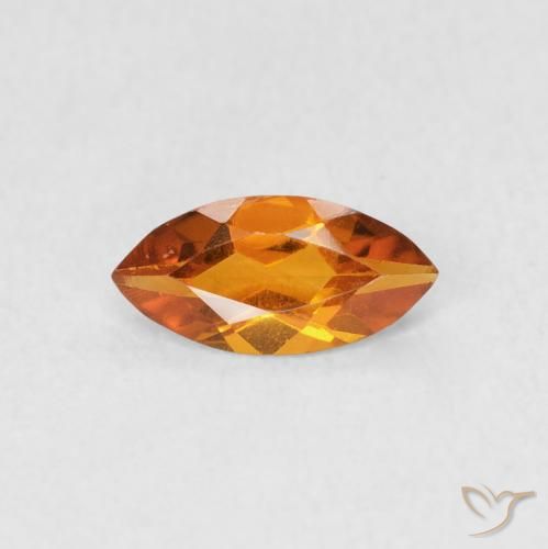 0.47ct 자연스러운 미디엄 오렌지 황수정, 보석, VS