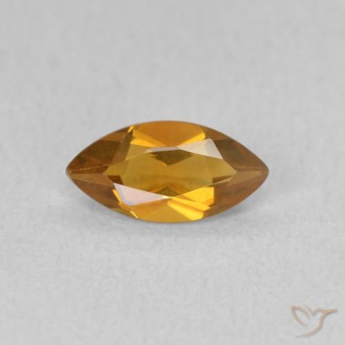 0.48ct 자연스러운 골든 오렌지 황수정, 보석, VVS