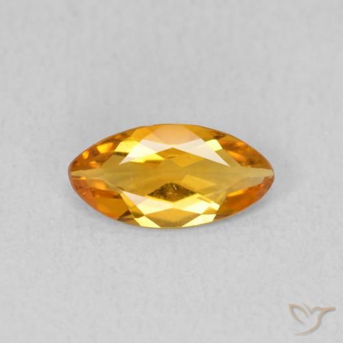 0.43ct 자연스러운 다크 오렌지-골드 황수정, 보석, VVS