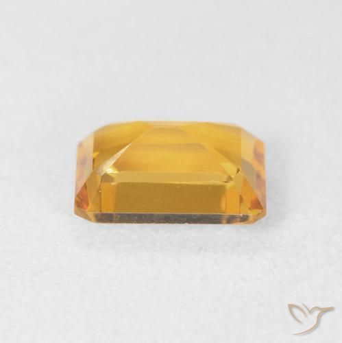 1.40캐럿 천연 Medium Light Orange-Gold 황수정, 옥타곤 / 에메랄드 컷, VVS