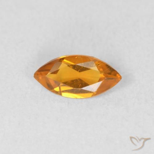 0.40ct 자연스러운 살구 오렌지 황수정, 보석, VVS-VS