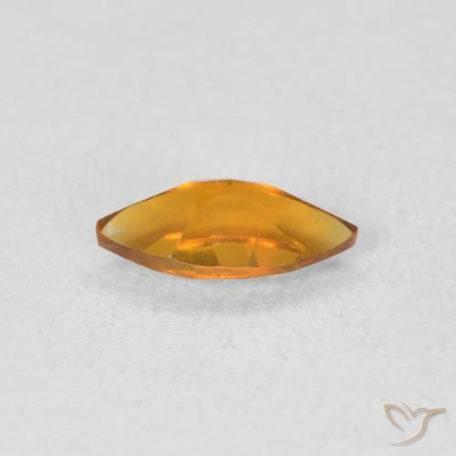 0.49캐럿 천연 Medium Light-Golden 황수정, 보석, VVS-VS