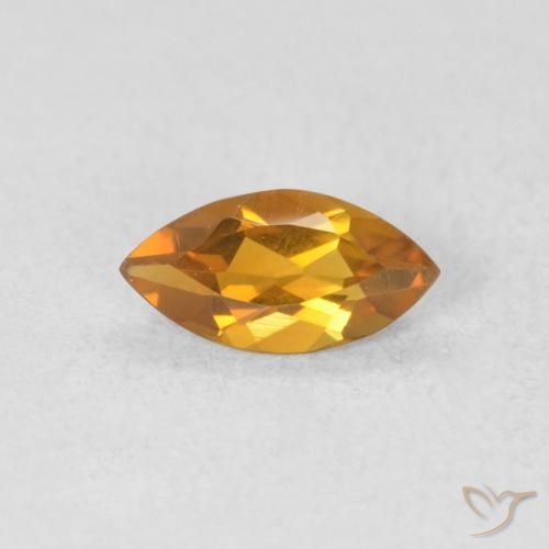 0.47ct 자연스러운 오렌지-골드 황수정, 보석, VVS-VS