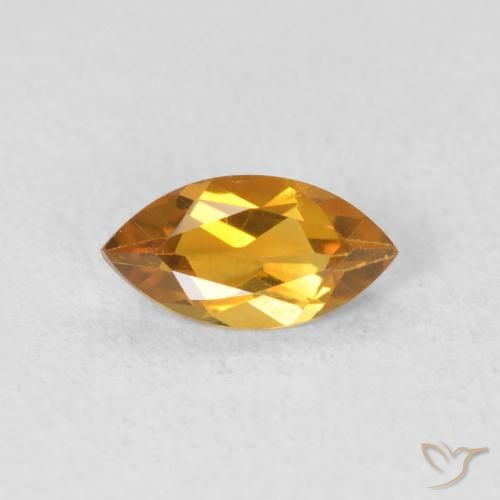 0.57ct 자연스러운 미디엄 오렌지-골드 황수정, 보석, VVS-VS