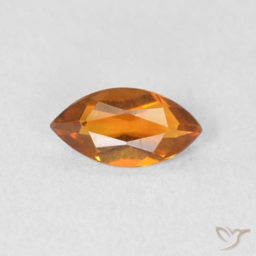 0.50ct 자연스러운 다크 오렌지 황수정, 보석, VVS-VS