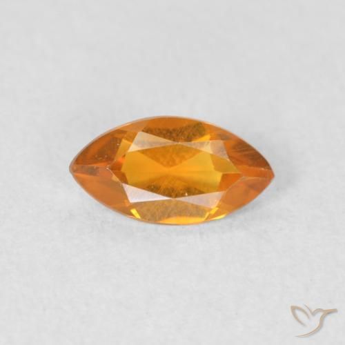 0.51ct 자연스러운 미디엄 오렌지 황수정, 보석, VVS-VS
