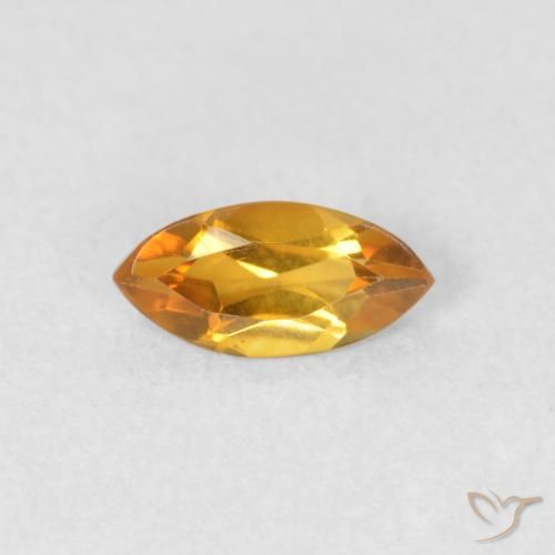 0.46ct 자연스러운 딥 오렌지-골드 황수정, 보석, VVS-VS