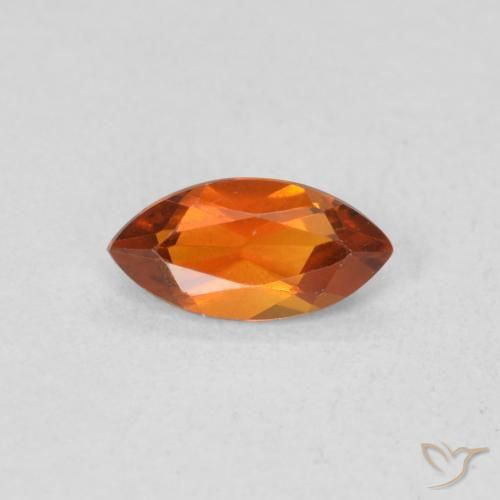 0.47ct 자연스러운 딥 오렌지 황수정, 보석, VVS-VS