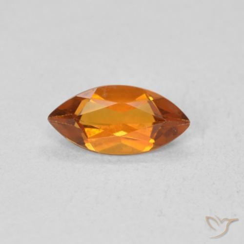 0.51ct 자연스러운 살구 오렌지 황수정, 보석, VS