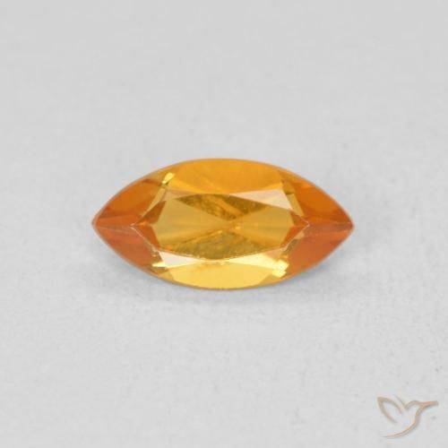 0.48ct 자연스러운 인텐스 오렌지 황수정, 보석, VS
