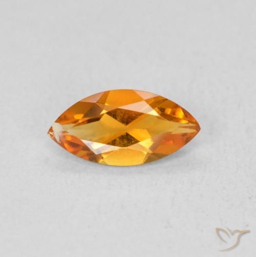 0.46ct 자연스러운 살구 오렌지 황수정, 보석, VS