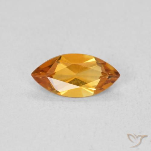 0.46ct 자연스러운 미디엄 오렌지 황수정, 보석, VS