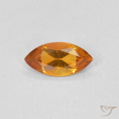 0.48ct 자연스러운 살구 오렌지 황수정, 보석, VS