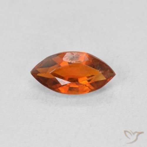 0.57ct 자연스러운 다크 오렌지 황수정, 보석, VVS-VS