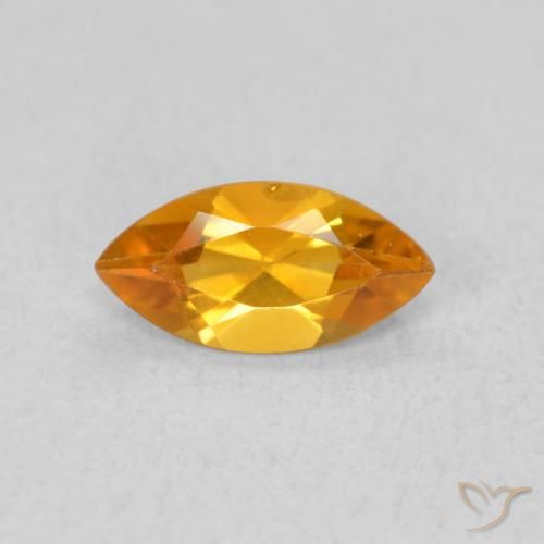 0.47ct 자연스러운 살구 오렌지 황수정, 보석, VVS-VS