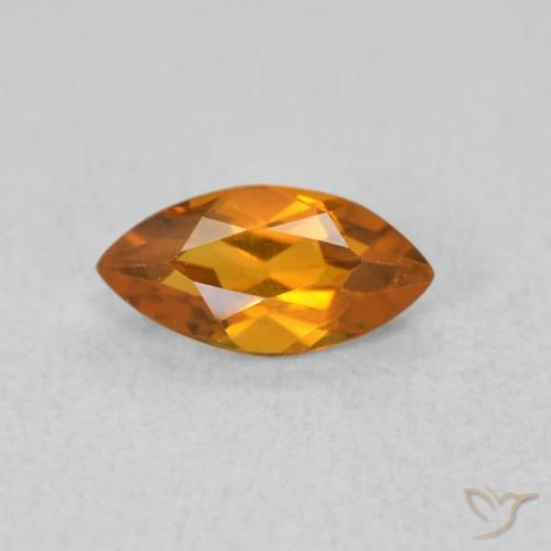 0.54ct 자연스러운 살구 오렌지 황수정, 보석, VVS-VS