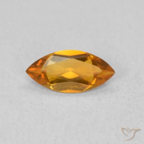0.40ct 자연스러운 미디엄 오렌지 황수정, 보석, VS