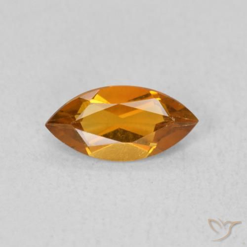 0.47ct 자연스러운 딥 오렌지 황수정, 보석, VVS-VS
