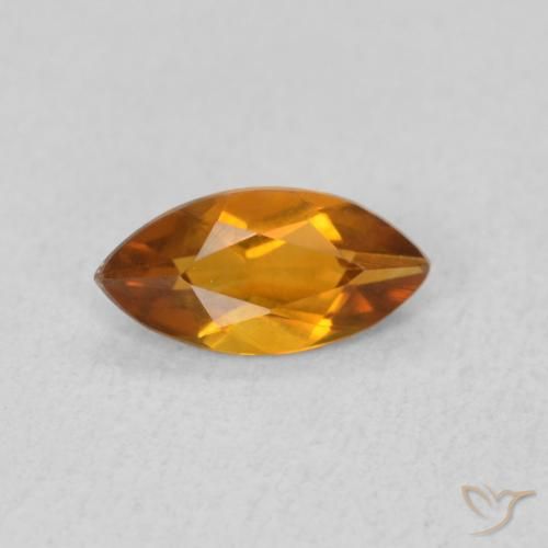 0.47ct 자연스러운 미디엄 오렌지 황수정, 보석, VVS-VS