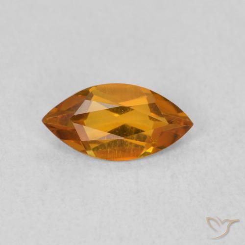0.50ct 자연스러운 미디엄 오렌지 황수정, 보석, VVS-VS