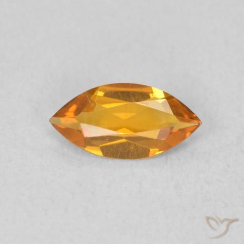 0.42ct 자연스러운 미디엄 오렌지 황수정, 보석, VVS-VS