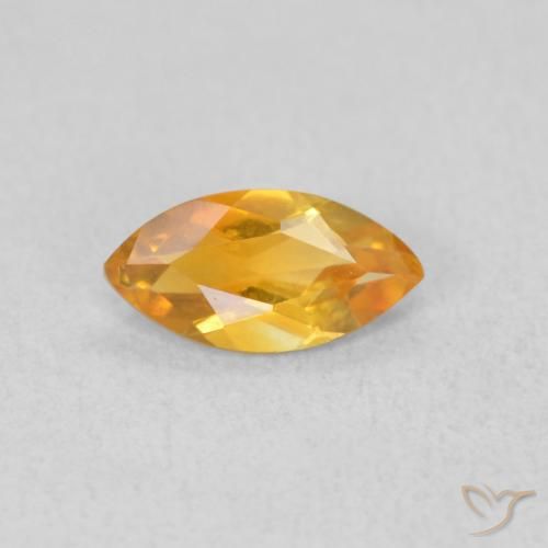 0.45ct 자연스러운 미디엄 오렌지 황수정, 보석, VVS-VS
