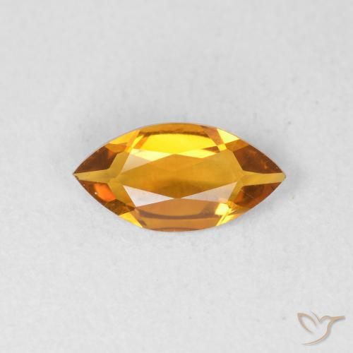 0.45ct 자연스러운 금 황수정, 보석, VVS