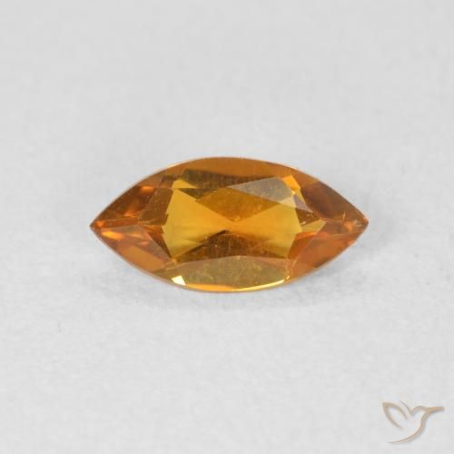 0.43ct 자연스러운 미디엄 오렌지 황수정, 보석, VVS-VS