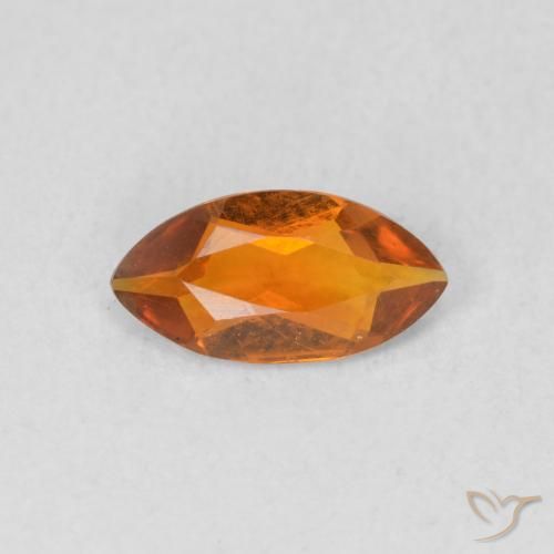 0.43ct 자연스러운 미디엄 오렌지 황수정, 보석, VVS-VS