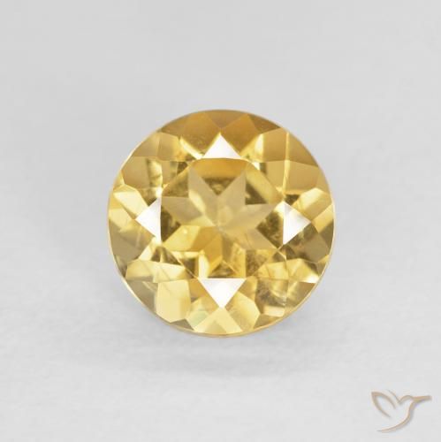 1.17ct 자연스러운 연노랑 황수정, 둥근, VS