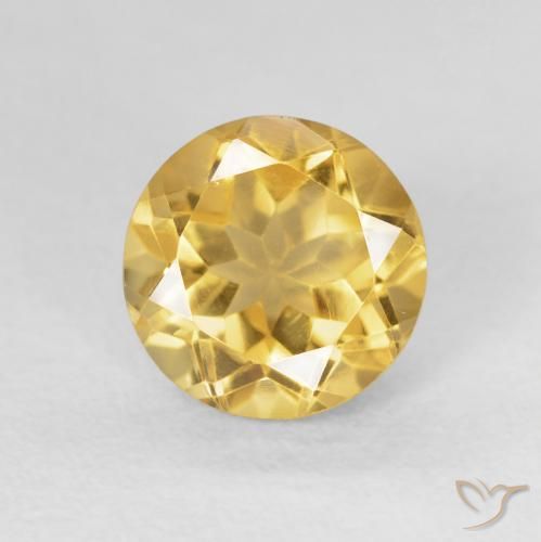 1.86ct 자연스러운 금 황수정, 둥근, VS