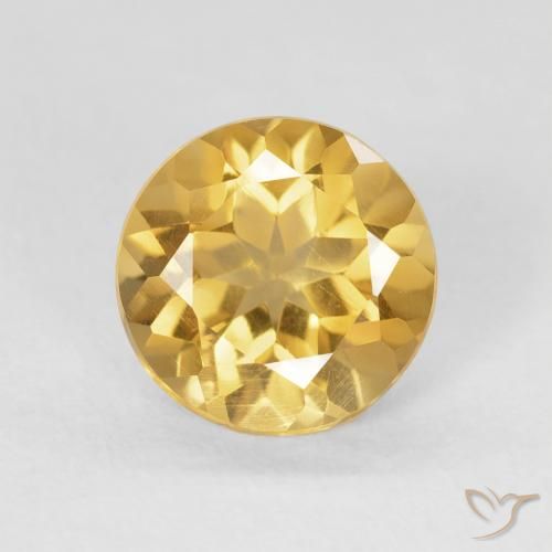 1.67ct 자연스러운 금 황수정, 둥근, VS