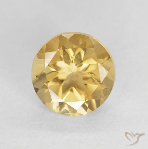 1.66ct 자연스러운 금 황수정, 둥근, VS