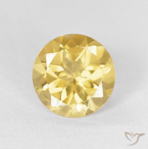 1.73ct 자연스러운 골든 오렌지 황수정, 둥근, VVS-VS