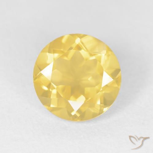 1.88ct 자연스러운 미디엄 골든 황수정, 둥근, VVS-VS