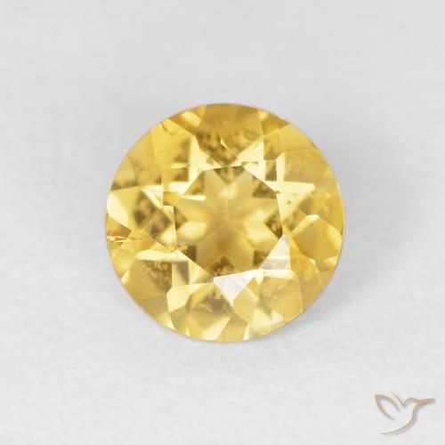 1.05ct 자연스러운 미디엄 골든 황수정, 둥근, VVS-VS
