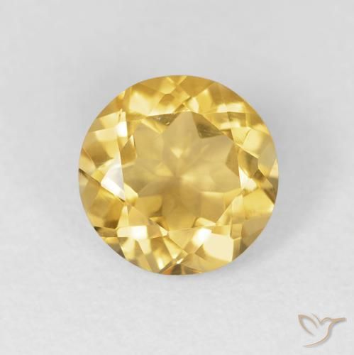 1.70ct 자연스러운 미디엄 골든 황수정, 둥근, VVS
