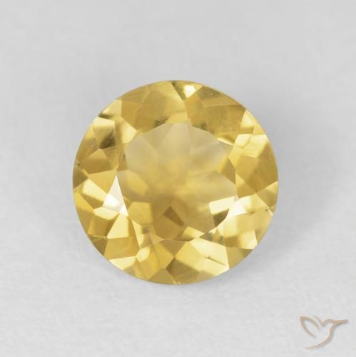 1.67ct 자연스러운 골든 오렌지 황수정, 둥근, VVS