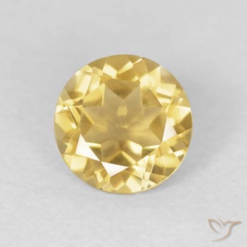 1.29ct 자연스러운 미디엄 골든 황수정, 둥근, VVS