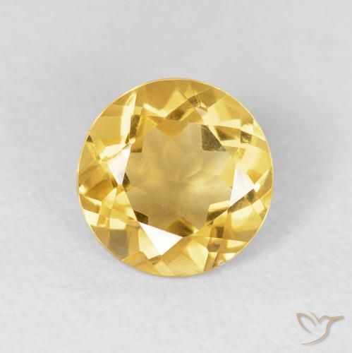 1.71ct 자연스러운 골든 황수정, 둥근, VVS