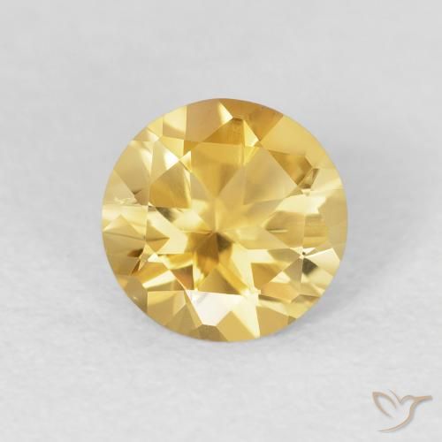1.03ct 자연스러운 금 황수정, 둥근, VVS