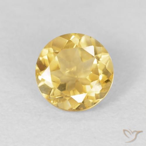 1.15ct 자연스러운 금 황수정, 둥근, VVS-VS