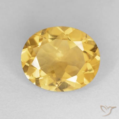 4.12ct 자연스러운 브라이트 골드 황수정, 타원형, VVS-VS