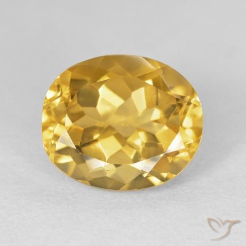 5.03ct 자연스러운 딥 골드 황수정, 타원형, VVS-VS