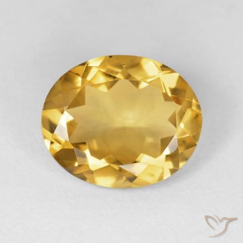 3.81ct 자연스러운 골든 황수정, 타원형, VVS-VS
