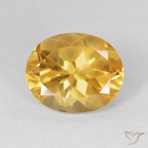4.86ct 자연스러운 브라이트 골드 황수정, 타원형, VVS-VS